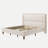 Upholstered Platform Bed With Led Lights & Charging Station, Beige-752900947-752900953