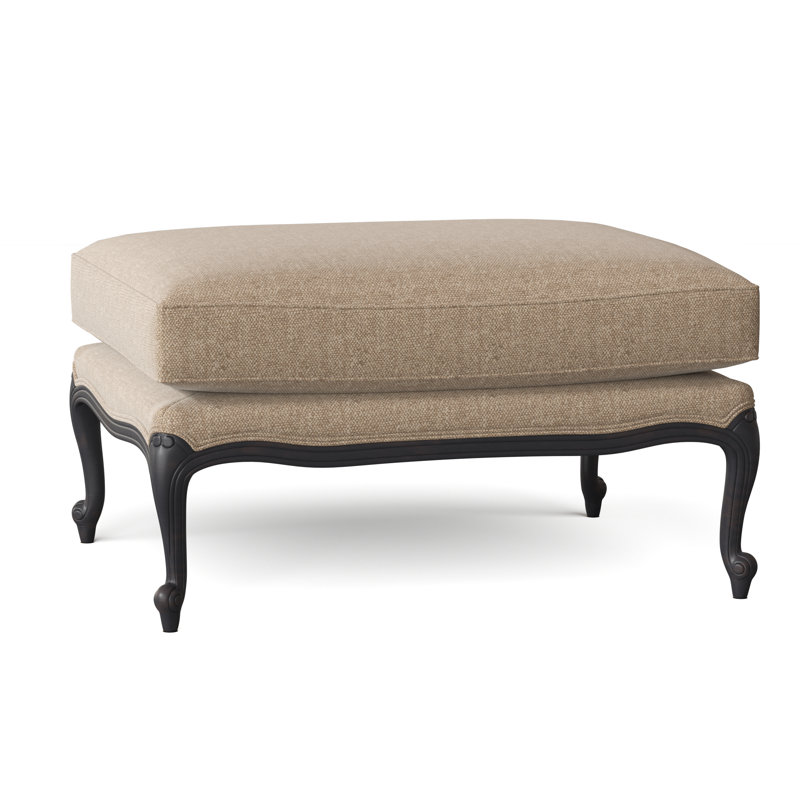 St. Helena Ottoman, Espresso, Filigree Ivory