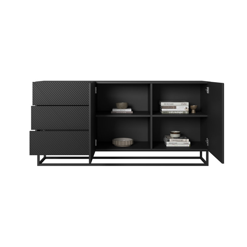 Melaher 167cm Sideboard, Black