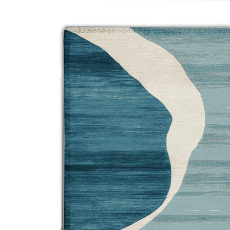 Watercolor Beige Indoor and Outdoor Area Rug, Rectangle 2' x 3'