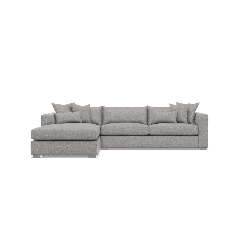Bernhardt Helena 2-Piece Sectional, Gray Polyester