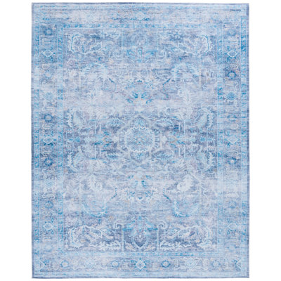 Ahlyvia Oriental Purple/Blue Area Rug