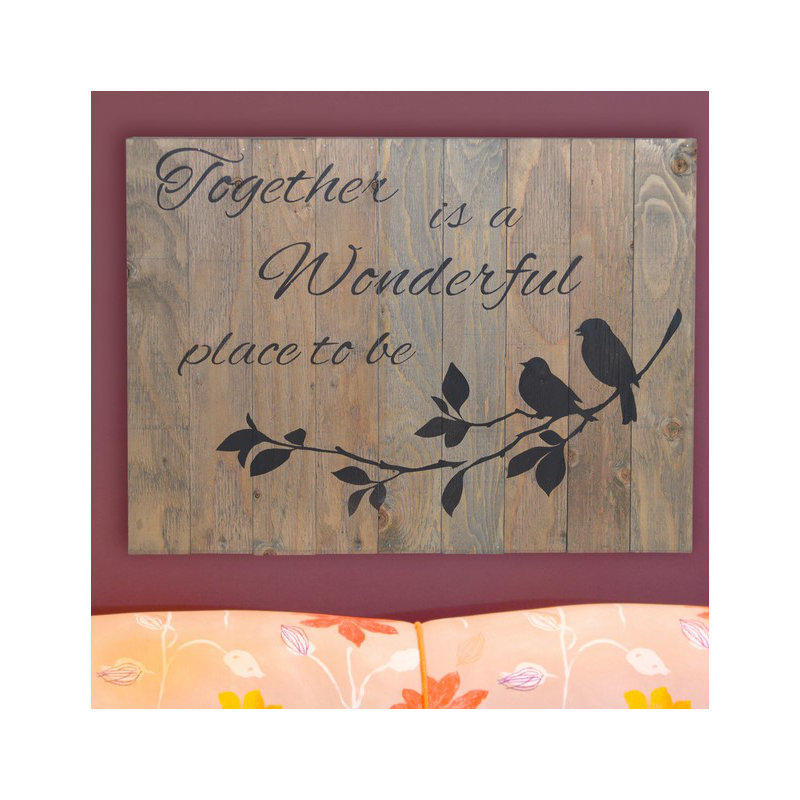 Décoration murale « together is a wonderful place to be »