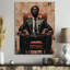 Figurine murale afro-américaine «Man sur son trône»-576345175-576345173