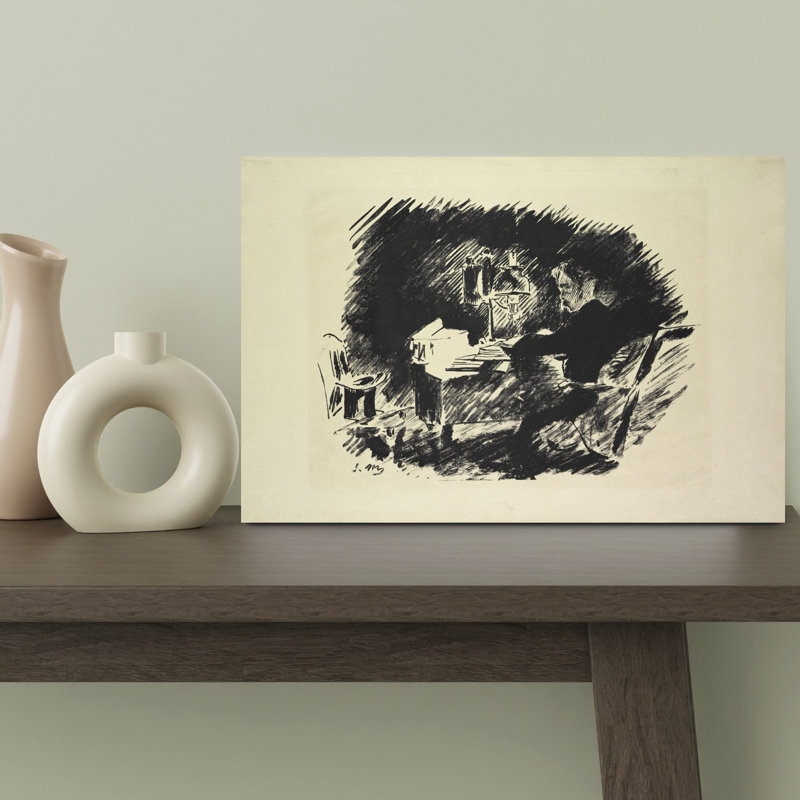 Le Corbeau, 1875, estampe d'art mural abstrait contemporain, H 12 po x l 18 po