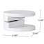 Petite table basse moderne avec fonction de rotation et de rangement, blanc brillant, 23,15 x 23,15 x 12,64 po, espace caché rotatif extra, blanc brillant, 23,62 x 23,62 x 12,99