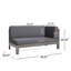 Banc d'angle à dossier en X avec table basse Brava