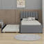 Lit plateforme tapissier avec lit gigogne-1002551997