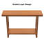 Console rectangulaire en placage de bois massif 47,2 po avec rangement ouvert-477327843