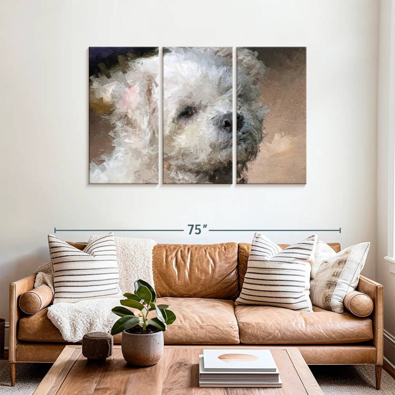Brampt Maltese, 36" H x 57" W