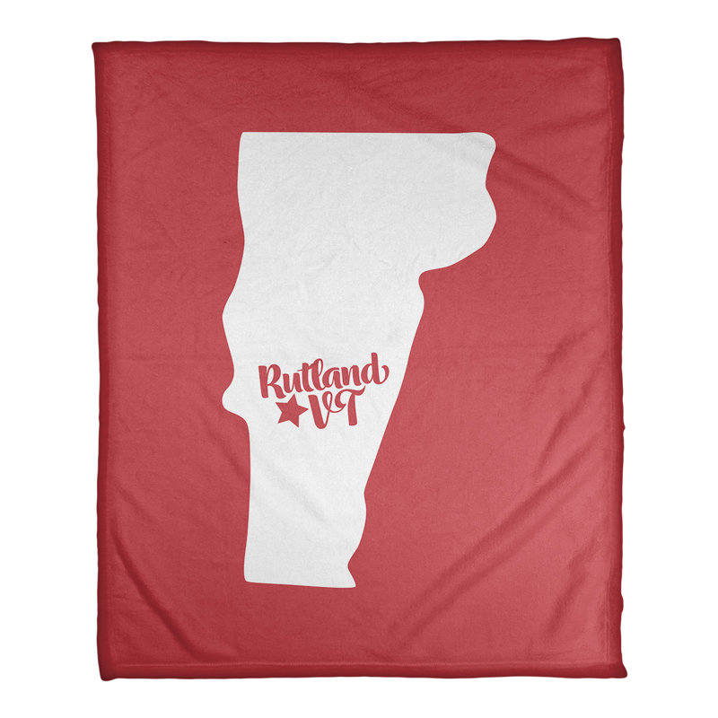 Jeté rutland vermont polaire, Rouge, l 52,5 po x L 62,5 po