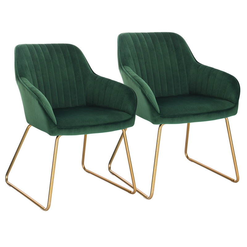 Gepolsterter Esszimmerstuhl Renard, Dark Green
