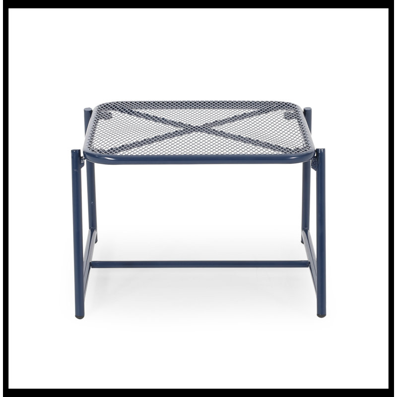 Kolivas Rectangular Iron Outdoor ,, 13.25" H x 18" W x 19.5" D, Navy
