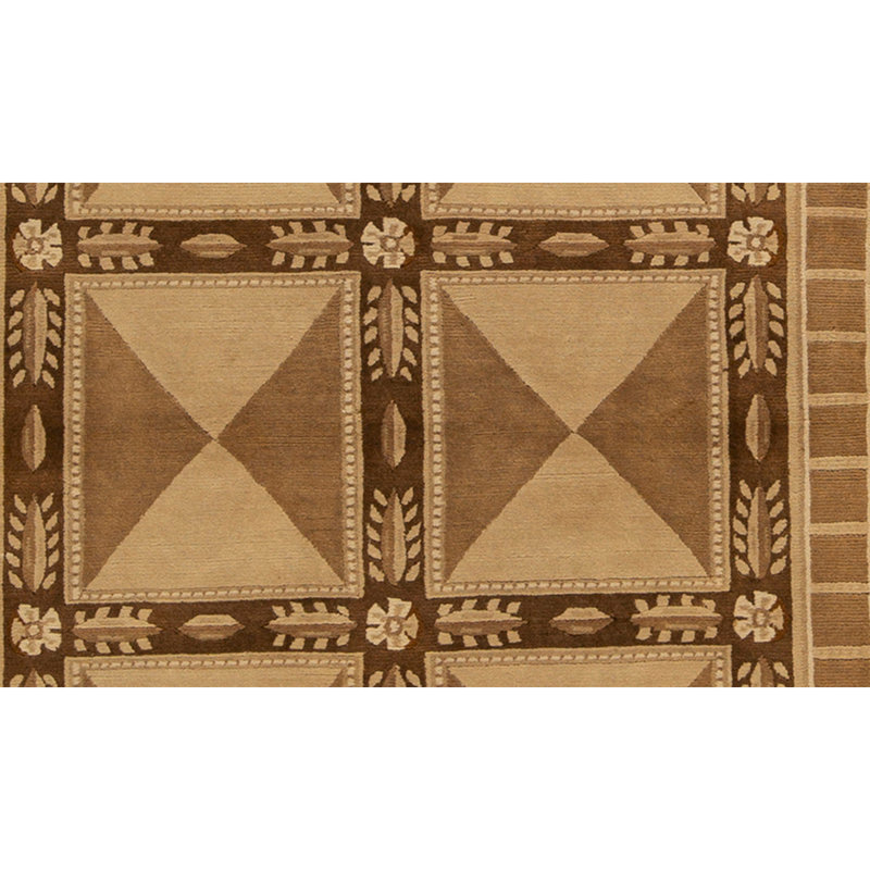 High-Quality Hand-Knotted Beige Area Rug