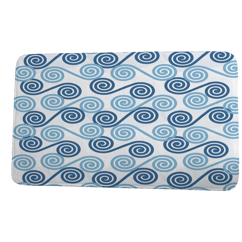 Tapis de bain Lowman Curl, Bleu, l 24 po x L 36 po