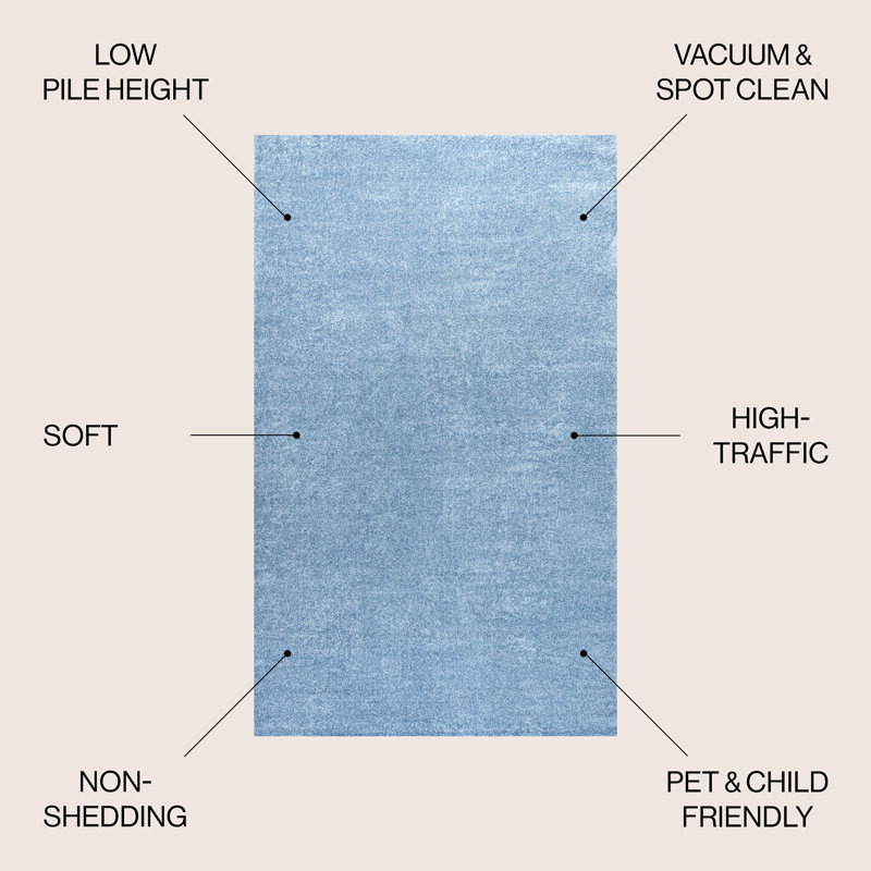 Tapis bleu Asam, Rectangle 6 pi 2 po x 9 pi