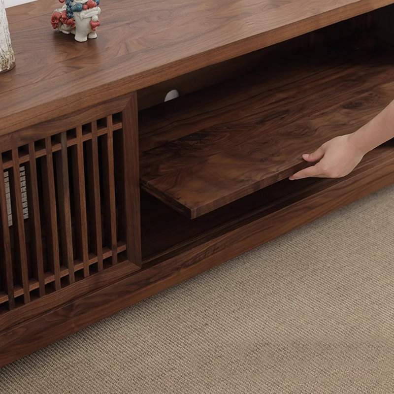 Solid Pine Wood TV Stand, 86.61"