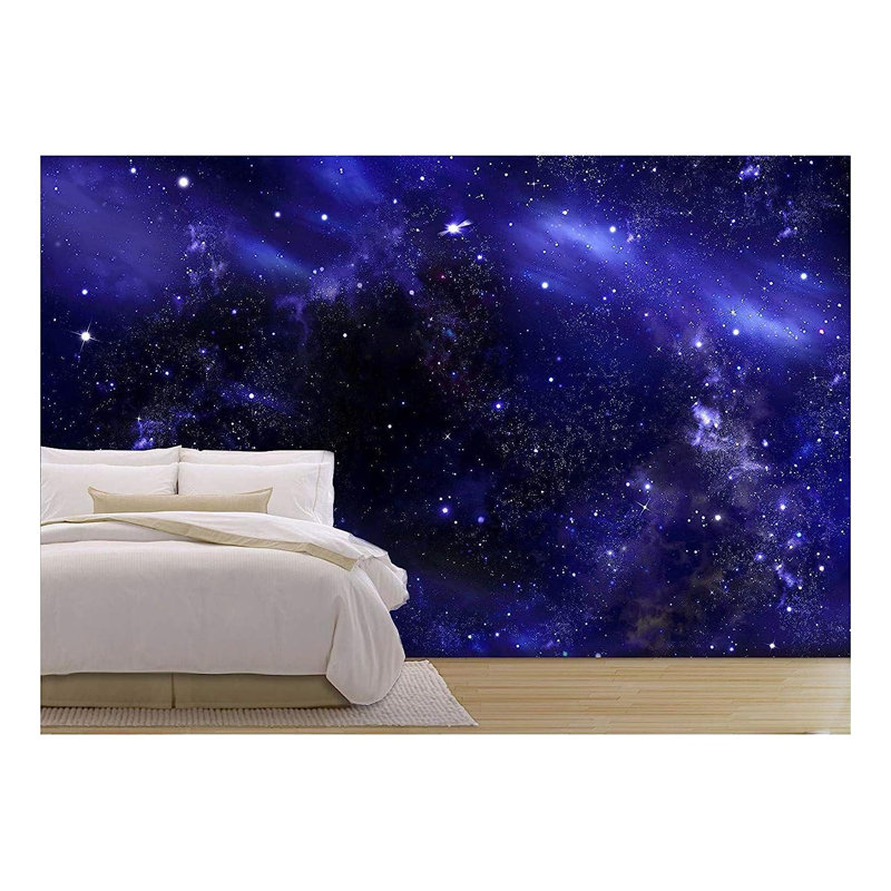 Planet In Outer Space Galaxy Peel & Stick Border, 100" L x 144" W