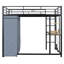 Lit mezzanine en métal avec bureau, tablettes, prise de courant, lumière DEL et garde-robe-997081215-997081210