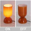 Lampe de table d'appoint en verre orange moderne de 9 po avec gradateur, certifiée cULus pour les tables de chevet de chambre à coucher, les tables d'appoint de salon, les bureaux à domicile ou les décors contemporains-381122355