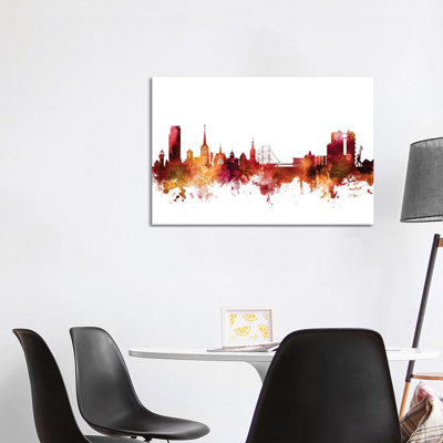 Halmstad, Sweden Skyline by Michael Tompsett - Wrapped Canvas Gallery-Wrapped Canvas Giclée