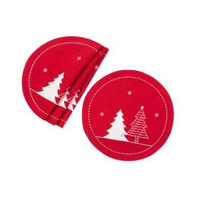 Finnley Polyester Embroidered Round Placemat