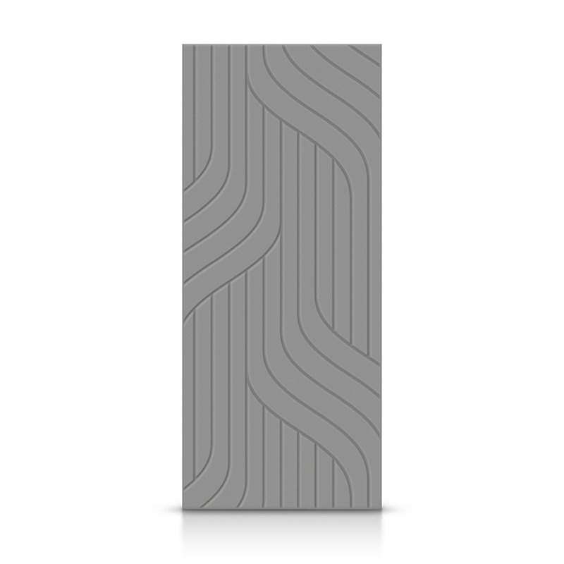 Porte standard à panneaux en bois, Gris clair, 30 po x 84 po