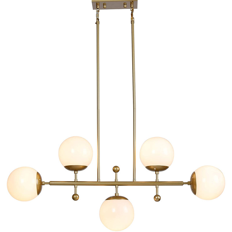 Palko 5 - Light Dimmable Kitchen Island Modern Linear Chandelier