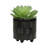 S/2 6/8" TEXTURED PLANTERS, SHINY BLACK-2054606801