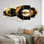 Abstract Circle In Gold And Tones - Abstract Shapes Wall Decor Set