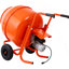 Mélangeur de ciment portatif horizontal 224 8CUFT, mélangeur de béton portatif 115V-60HZ, couleur orange