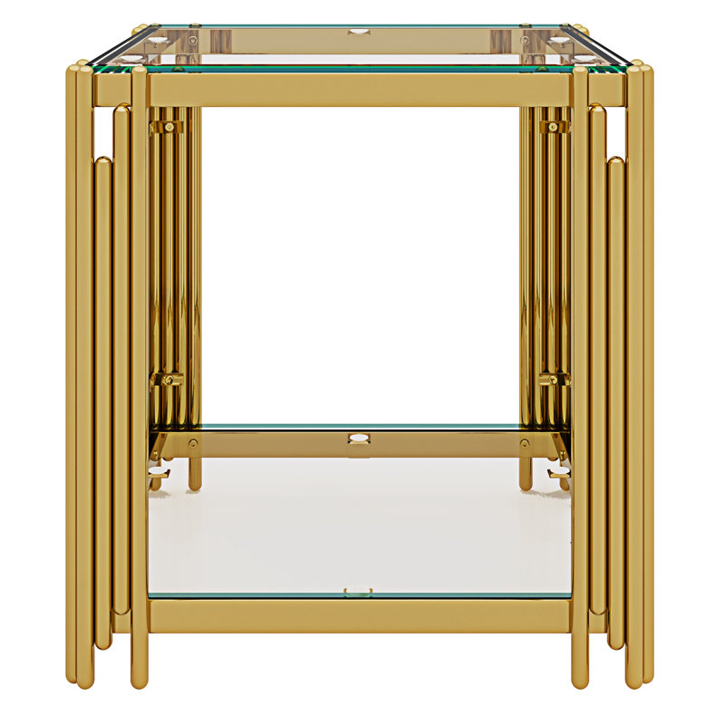 Table basse rectangulaire et tables de bout, Transparent