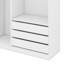 Armoire de chambre sans porte en bois avec tablettes et 3 tiroirs-129232557