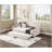 Upholstered Daybed with Trundle, Frame Velvet Bedframe Tufted Button & Copper Nail on Arms Design-558227984-558227989
