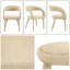 Ensemble de salle à manger extensible 7 pièces Donegan avec 6 chaises rembourrées Boucle