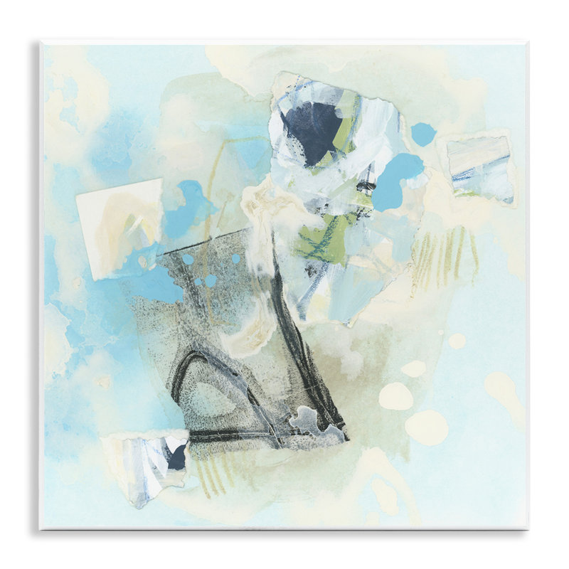 Art abstrait bleu et gris par June Erica Vess