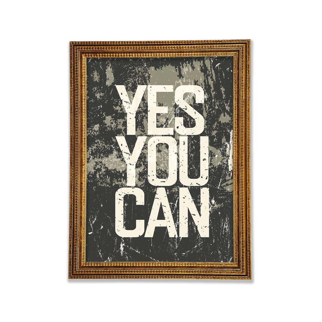 Yes You Can 3 - Einzelne Bilderrahmen Typografie