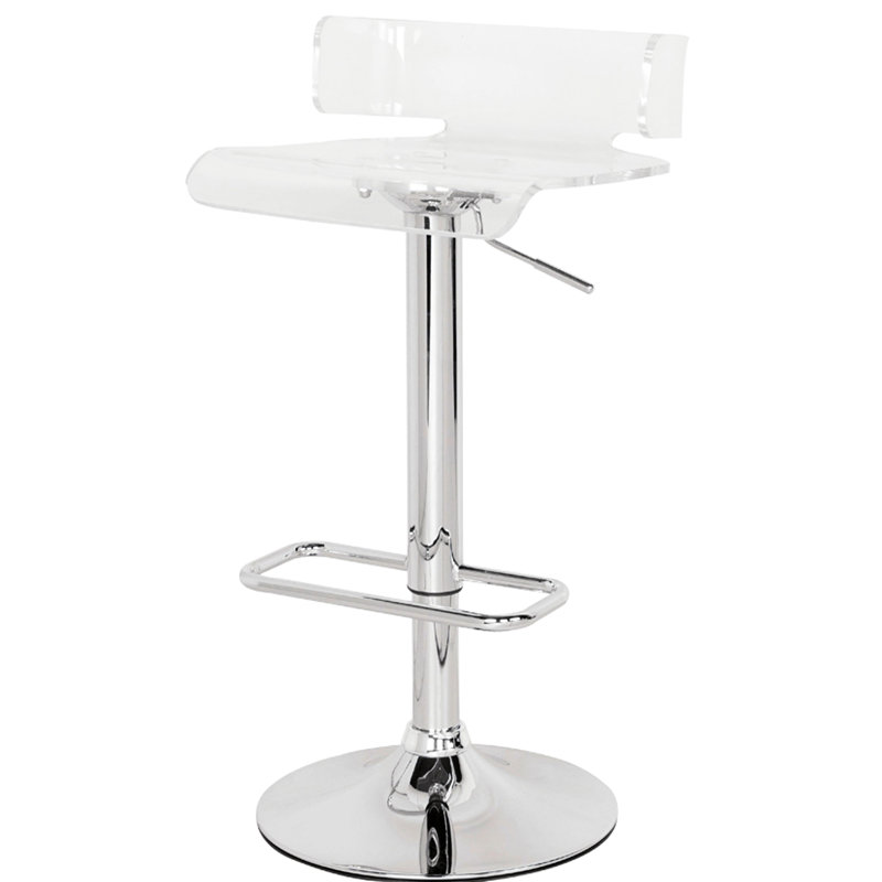 Tabouret ajustable avec siège transparent