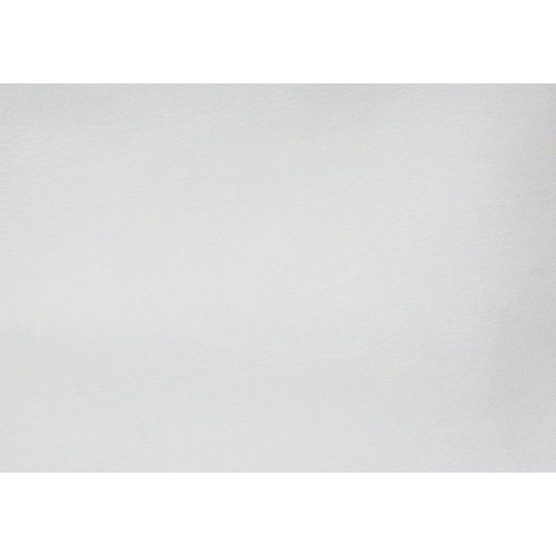 Table moderne, en forme de C, bout, côté, collation, rangement pour magazines, salon, chambre à coucher, aspect cuir blanc, métal, contemporain