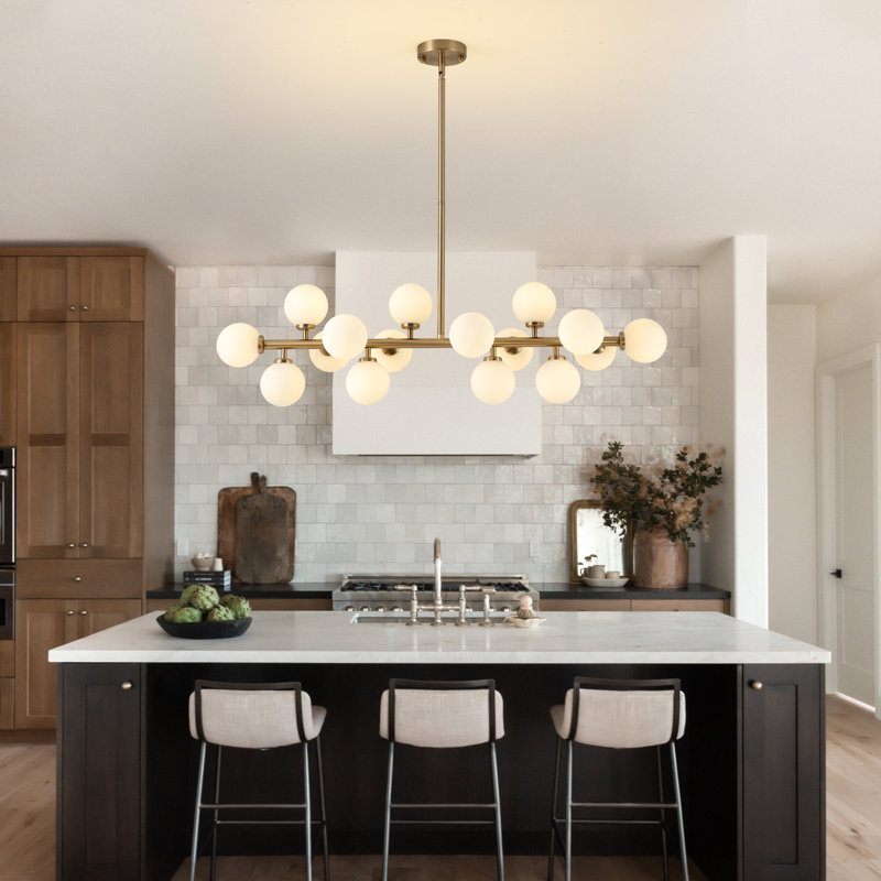 Mandre 16 - Light Modern Linear Chandelier for Dining Room