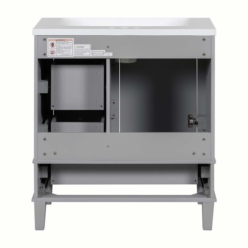 Ensemble de meuble-lavabo simple 30 po, Gris