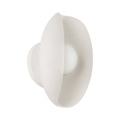 Cortez 5-in Antique White dimmable LED Wall/Vanity Light