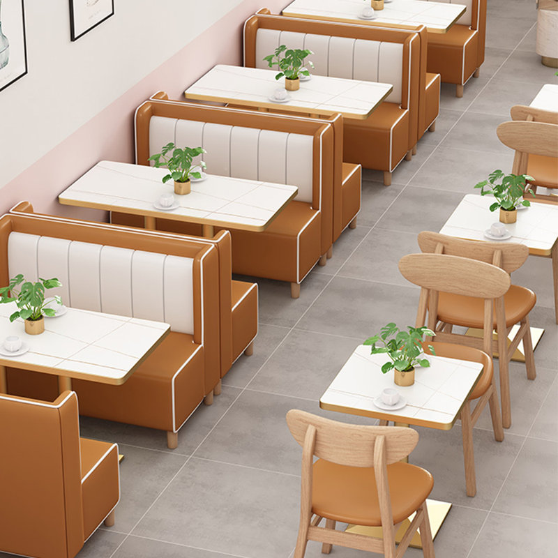 Banc de restaurant Minimalist Cafe 47,2, Brun / blanc