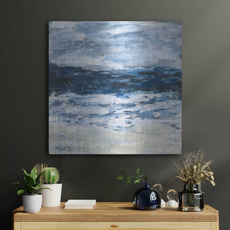 «Seaside Escape II» par Courtney Prahl, art mural en métal, 12 po x 12 po, H 24 po x l 24 po