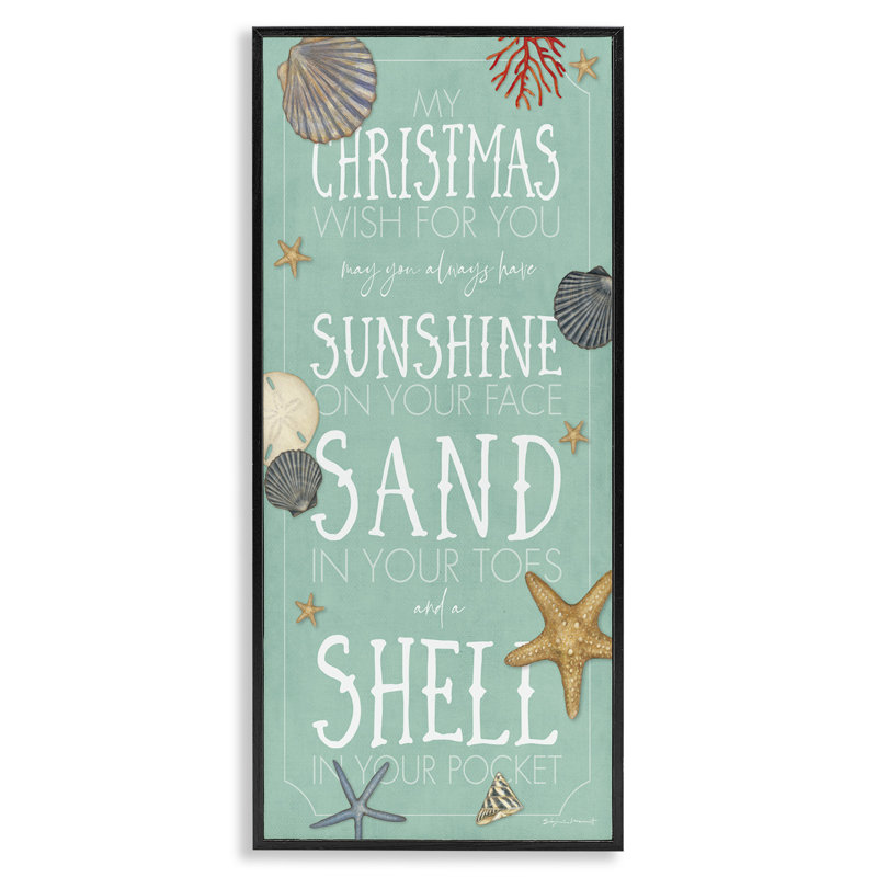 «Wish For You Christmas», estampe numérique par Stephanie Workman Marrott, Giclée encadrée noir minuit, H 24 po x l 10 po