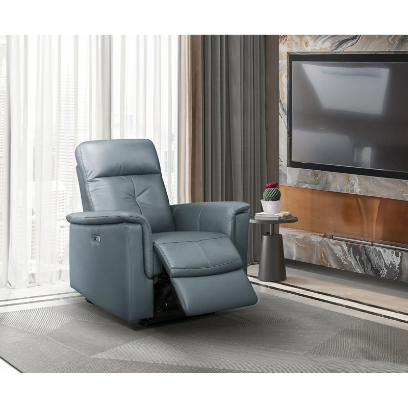 Fauteuil inclinable électrique, bleu-gris, Bleu-gris