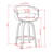 Mid-Century Modern Faux Leather & Bentwood 26" Counter Stool with Swivel - Black & Walnut-542251044