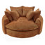 59.8" Round Upholstered Convertible Sofa Bed