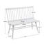 Siège de jardin moderne en bois d'hévéa de couleur unie de 41 po avec coussin de protection Yatts-1604304353