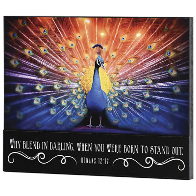 Plaque murale empilée «Peacock Pourquoi Blend In»